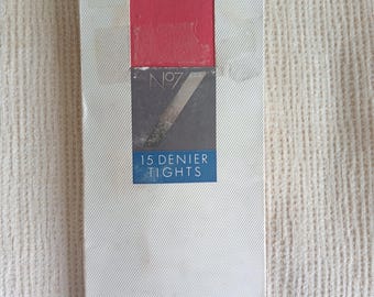Vintage No7 Coral tights, 15 Denier size small, rockabilly fashion
