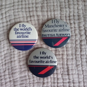 British Airways badges, Set of  British airways badges, Badges, Aviation badges, collectable badges, collectable pins