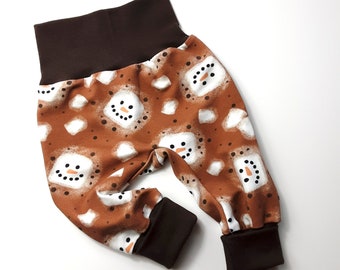 Pantalon de pompe pour bébé guimauve bonhomme de neige Pantalon de cire de Noël pantalon de bébé cadeau bébé fille cadeau bébé garçon, pantalon de pompe fille ensemble bébé