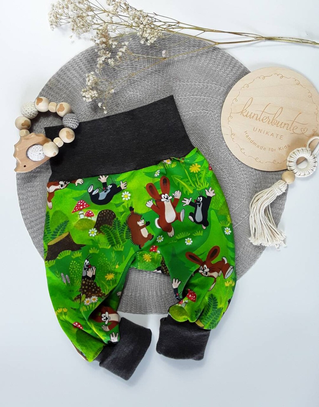 Baby Pump Pants Pauli the Little Mole Wax Pants Baby Pants, Gift Baby Girl, Gift Baby Boy, Pump