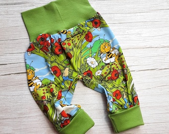 Baby pomp broek Maja de bij Hummel weide groeiende broek baby broek tobe broek, cadeau baby geboorte pasgeboren pasgeboren, pomp broek meisje Maja babyset