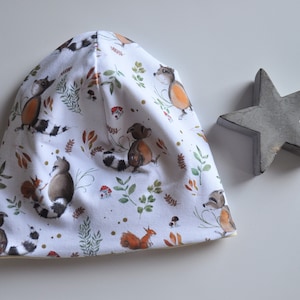 Baby Beanie Mütze, Mütze Waschbär, Baby Geschenk Geburt, Baby Geschenk, Übergangsmütze Kinder, Mütze Junge, Mütze Mädchen, Mütze Waschbär