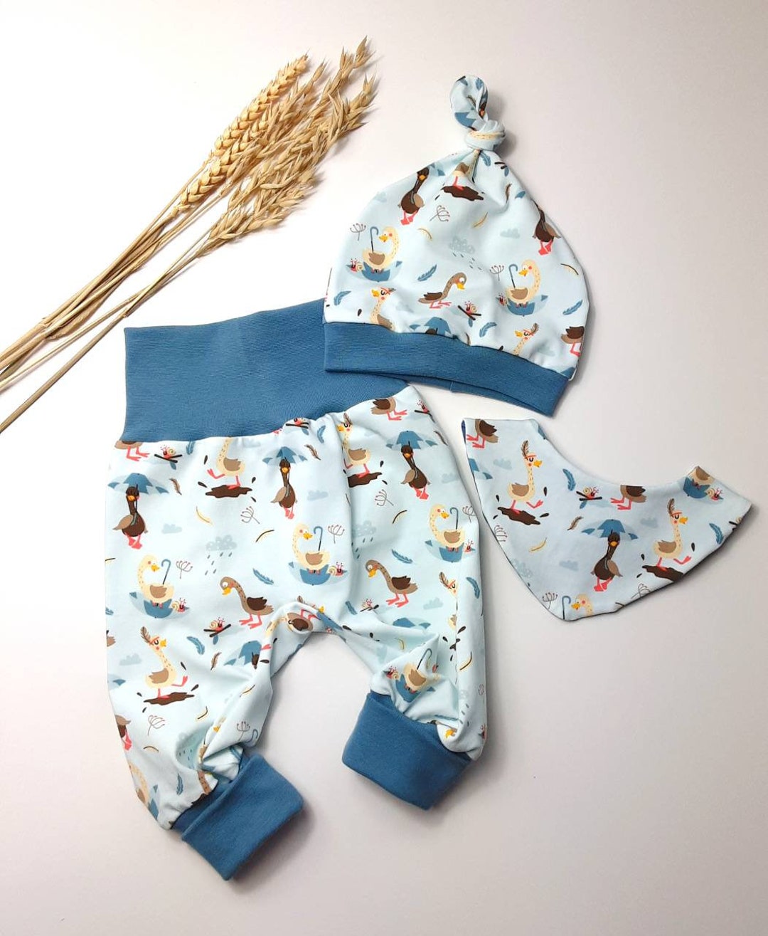 Baby Gift Set Ducks Ducklings Duck Pond, Bloomers Growing Pants Boy