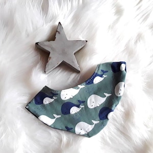 Baby Scarf Triangle Scarf Hipster Scarf Bib Children, Gift Baby Birth Newborn Boy Girl, Scarf Children Whale Maritime Baby Whale