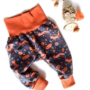 Baby Pumphose, Baby Mitwachshose, Pumphose Mädchen, Pumphose Junge, Geschenk Geburt, Baby Geschenk, Tobehose, Pumphose Fuchs, Sweat Hose