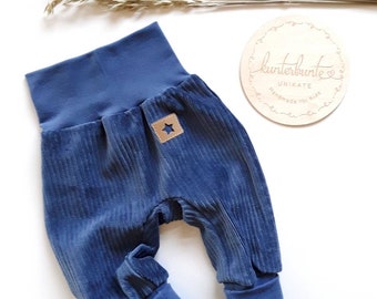Baby Bloomers Corduroy Corduroy Broek van zachte corduroy jersey, meegroeibroek, babybroek, speelbroek voor kinderen, bloomer voor meisjes en jongens, cadeau voor geboorte, pasgeboren
