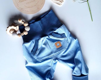 Pantaloni harem stile jeans per neonati, pantaloni che crescono con me, pantaloni jeans per neonati, pantaloni jeans, jeans per neonati, pantaloni per bambini, pantaloni harem per bambine, pantaloni harem per bambini, pantaloni harem in jeans