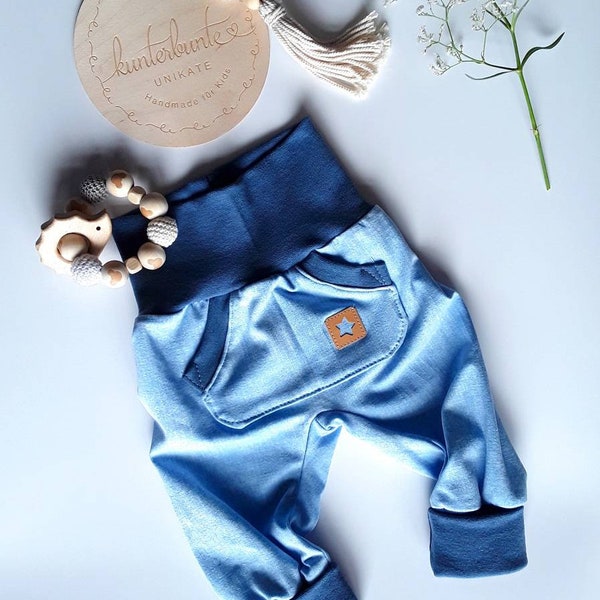 Baby Pumphose Jeansjersey Mitwachshose Babyhose Hose Jeans, Baby Jeans, Kinderhose, Pumphose Mädchen, Pumphose Junge, Pumphose Jeans