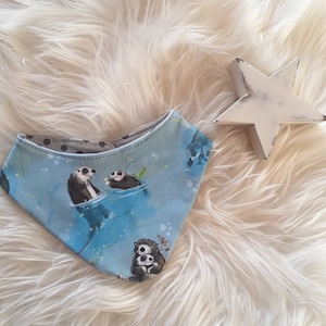 Baby scarf otter triangular scarf hipster scarf bib children, gift baby birth newborn, scarf girl scarf boy baby children