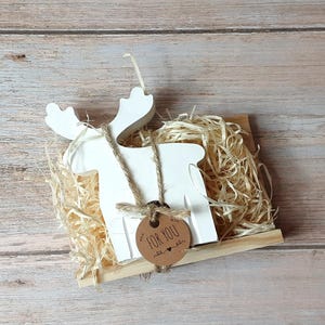 Set regalo alce souvenir natalizio colleghi amici set di Raysin Keraflott Skandi Design Hygge regalo piccola attenzione Natale