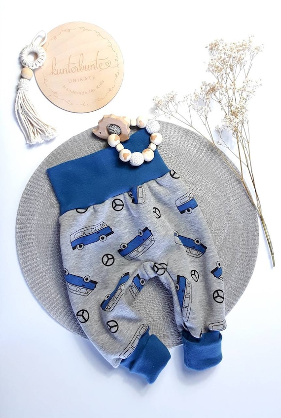 Baby bloomers Alpenfleece Bulli Camper warm lined growing pants, romping  pants, gift baby birth, bloomers boy, bloomers girl bloomers