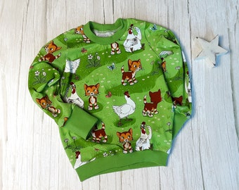 T-shirt à manches longues pour bébé Findus chat vert Pettersson pull pour bébé pull pour enfants garçon fille pull pour enfants à manches longues tenue pour enfants
