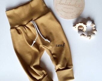 Baby Harem Pants, Grow-with-Me Pants, Rib Jersey Baby Harem Pants, Girls' Harem Pants, Boys' Harem Pants, Newborn Baby Gift, Hipster Baby Harem Pants