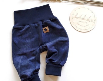 Pantaloni harem in jeans per neonati, pantaloni che crescono con me, pantaloni per neonati, pantaloni harem in jeans per bambine, pantaloni harem per bambini, pantaloni harem in jeans, regalo per neonati, jeans per bambini