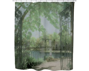 VENETIAN POOL, Shower Curtain