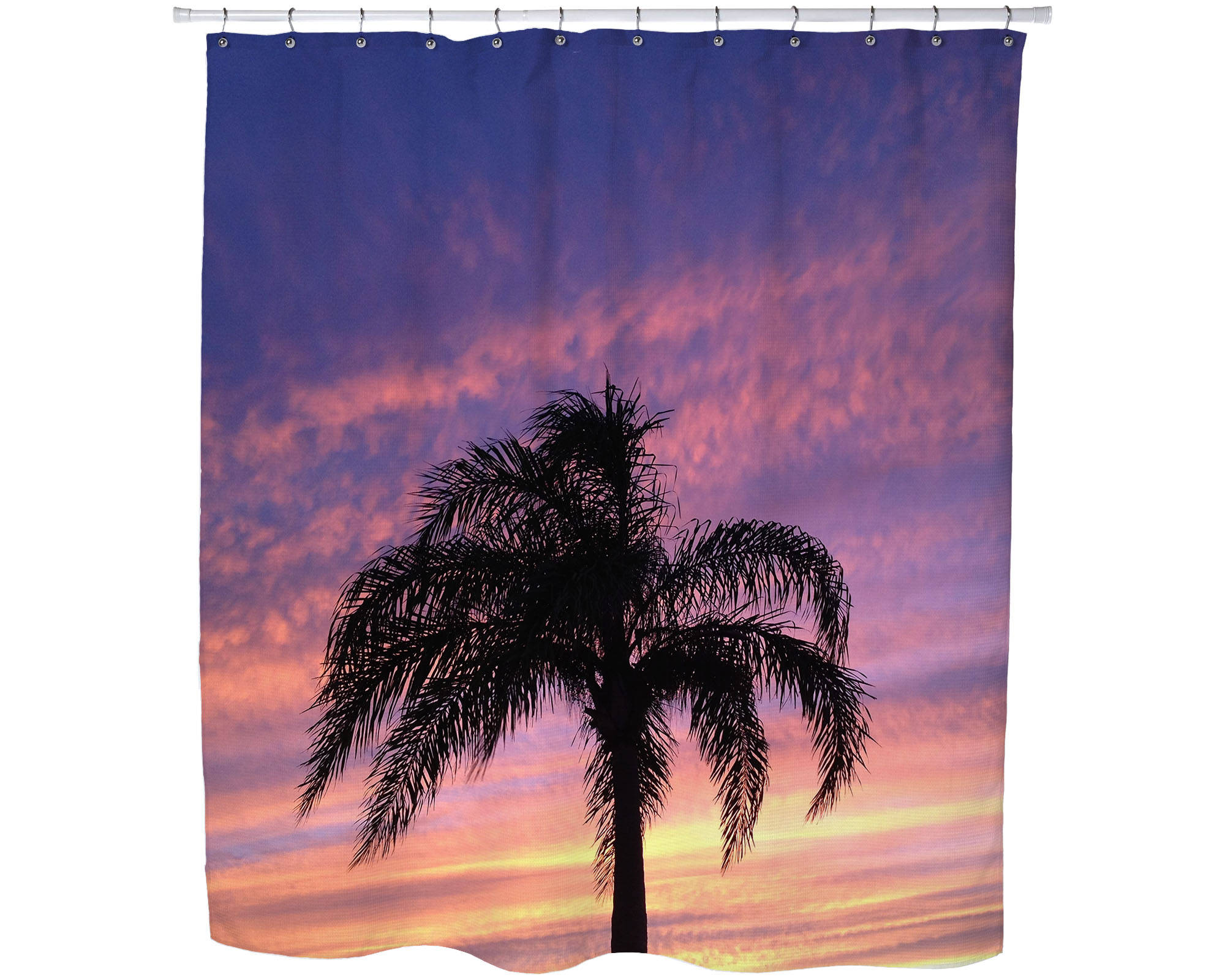 PALM AT SUNSET, Shower Curtain