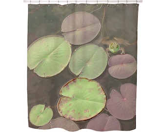 LILY PADS With FROG, Shower Curtain
