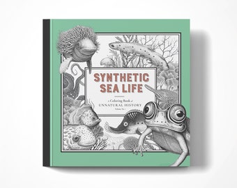 合成海の生物 - 不自然な歴史の塗り絵第1巻：ペーパーバックグレースケール大人のリラクゼーション | 不条理なキメラ魚タコクラゲ