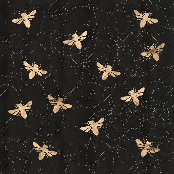 Digital Bee Gold Foil Printable Paper Pack Metallic Foil - Etsy