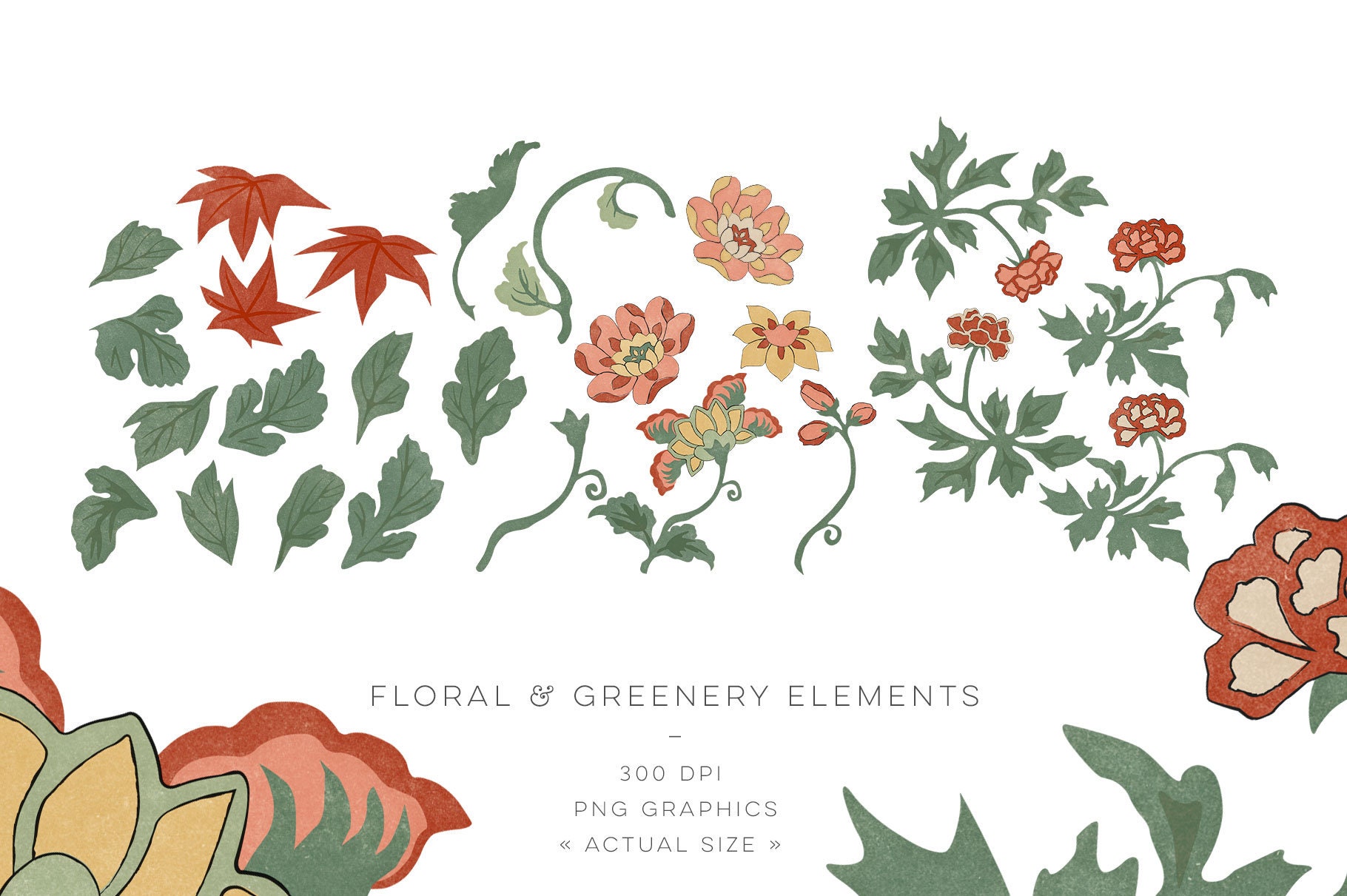 Vintage Japanese Flowers Digital Botanical Printables &amp; Clipart ...