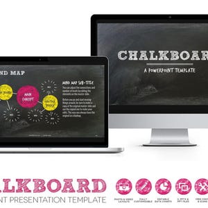 Modèle de présentation PowerPoint effet tableau noir – Diaporama créatif