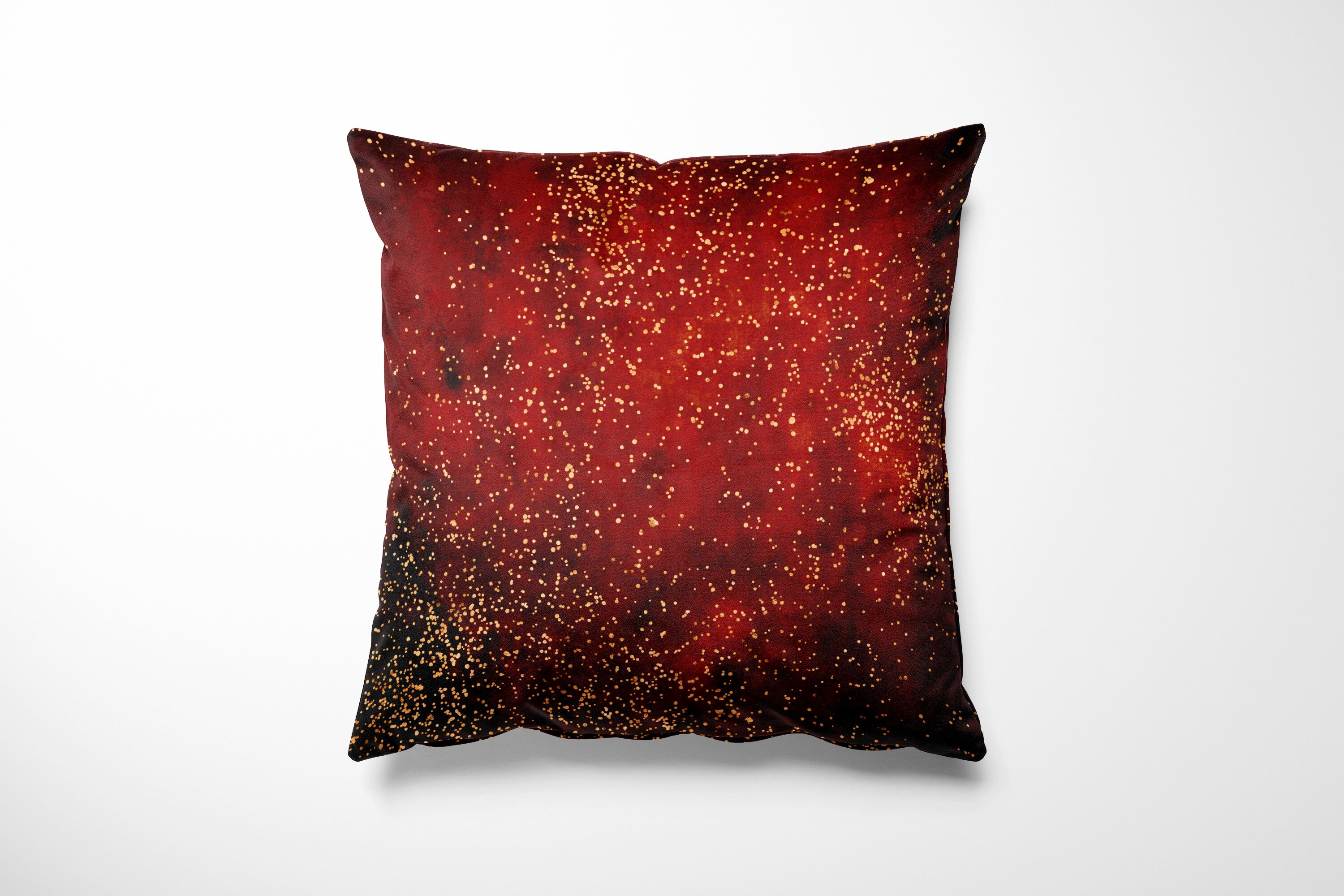 high quality velvet gold addons embroidered red pillowcase with a heart