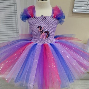 Twilight sparkle inspired tutu dress age 0,1,2,3,4,5,6,7,8,9,10 image 1