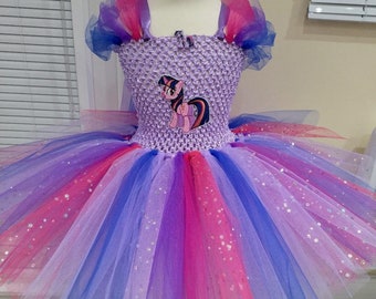 Twilight sparkle inspired tutu dress age 0,1,2,3,4,5,6,7,8,9,10