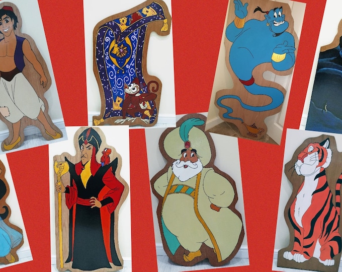 Hire Aladdin theme hand drawn characters for your galaday