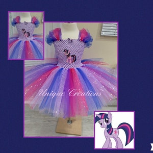 Twilight sparkle inspired tutu dress age 0,1,2,3,4,5,6,7,8,9,10 image 4
