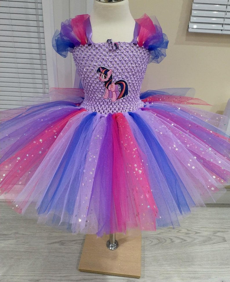 Twilight sparkle inspired tutu dress age 0,1,2,3,4,5,6,7,8,9,10 image 1