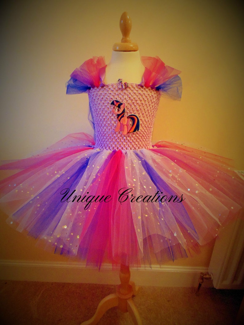 Twilight sparkle inspired tutu dress age 0,1,2,3,4,5,6,7,8,9,10 image 3