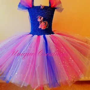 Twilight sparkle inspired tutu dress age 0,1,2,3,4,5,6,7,8,9,10 image 6