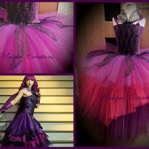 Mal Descendants 2 inspired long ball gown tutu dress