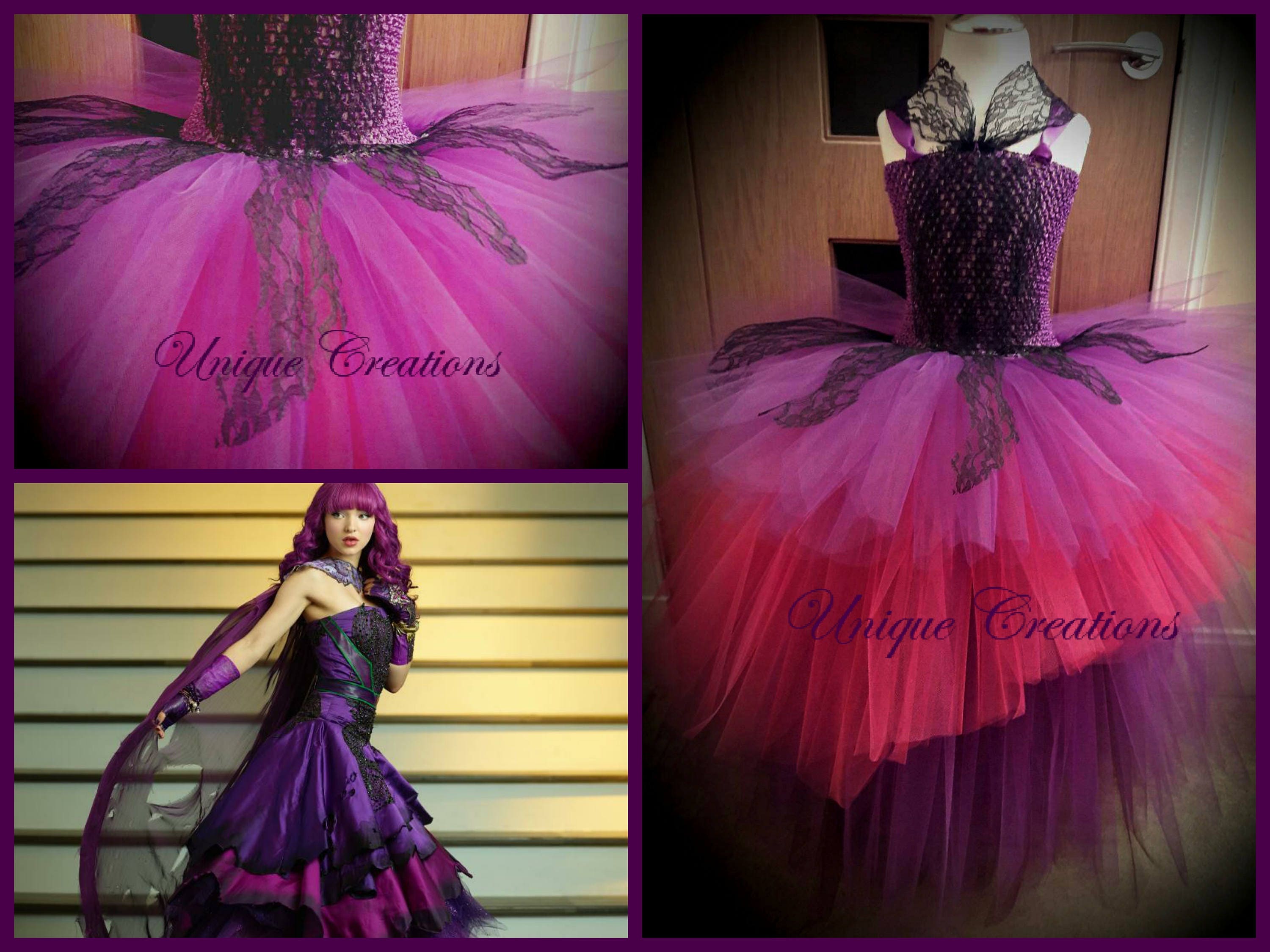 Mal Descendants 2 Inspired Long Ball Gown Tutu Dress Etsy