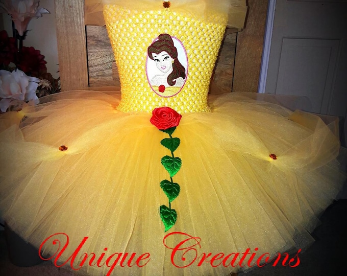 Belle inspired tutu dress