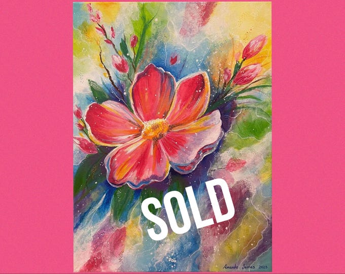 A3 Acrylic painting called "Hope" on stretched canvas