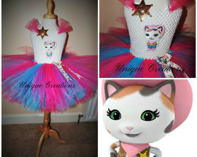 Sheriff Callie inspired tutu dress with 'real' sheriff badge