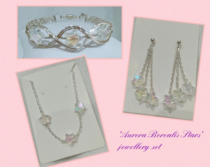 Aurora Borealis stars jewellery set