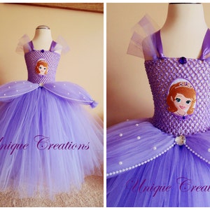 Sofia the first long tutu dress