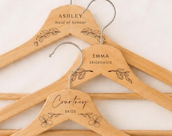 Personalised Wedding Dress Hangers, For Bride, Bridesmaids, Groom, Groomsmen, Dance Costumes