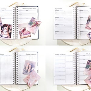 Wedding Planner Book Personalized From Miss to Mrs Black and Gold Color Choices Available 6 x 9 inches Design: P006 image 9