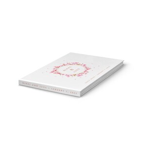 Wedding Guest Book Spring Sakura Cherry Blossom Rose Gold Foil 50 Sheets of Paper Color Choices Available Design: PBL214 image 2