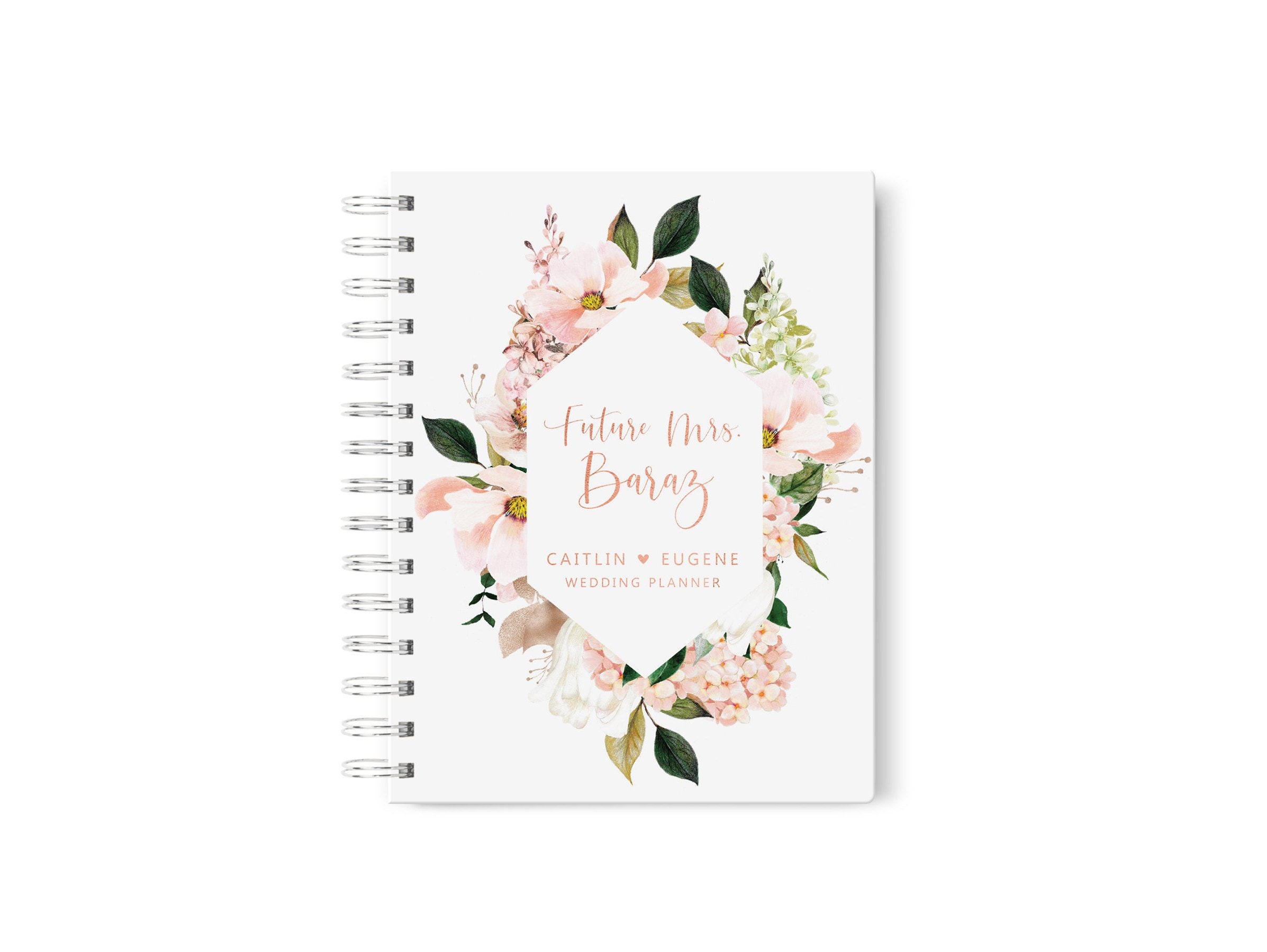 Wedding Planning Book Personalized Dusty Pink Wedding Planner Etsy