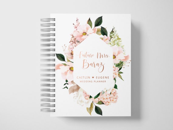 Wedding Planner Book Personalized Engagement Gifts Blush - Etsy