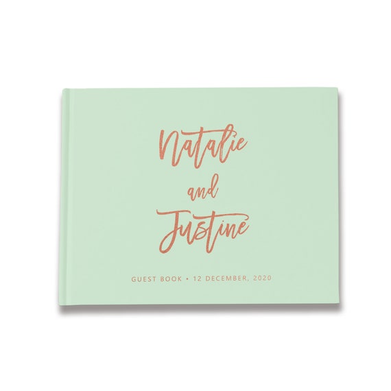 GB 167 Color Choices Available Wedding Guest Book Rose Gold Wedding Guest Book Personalised Guest Book Custom Wedding Guestbook