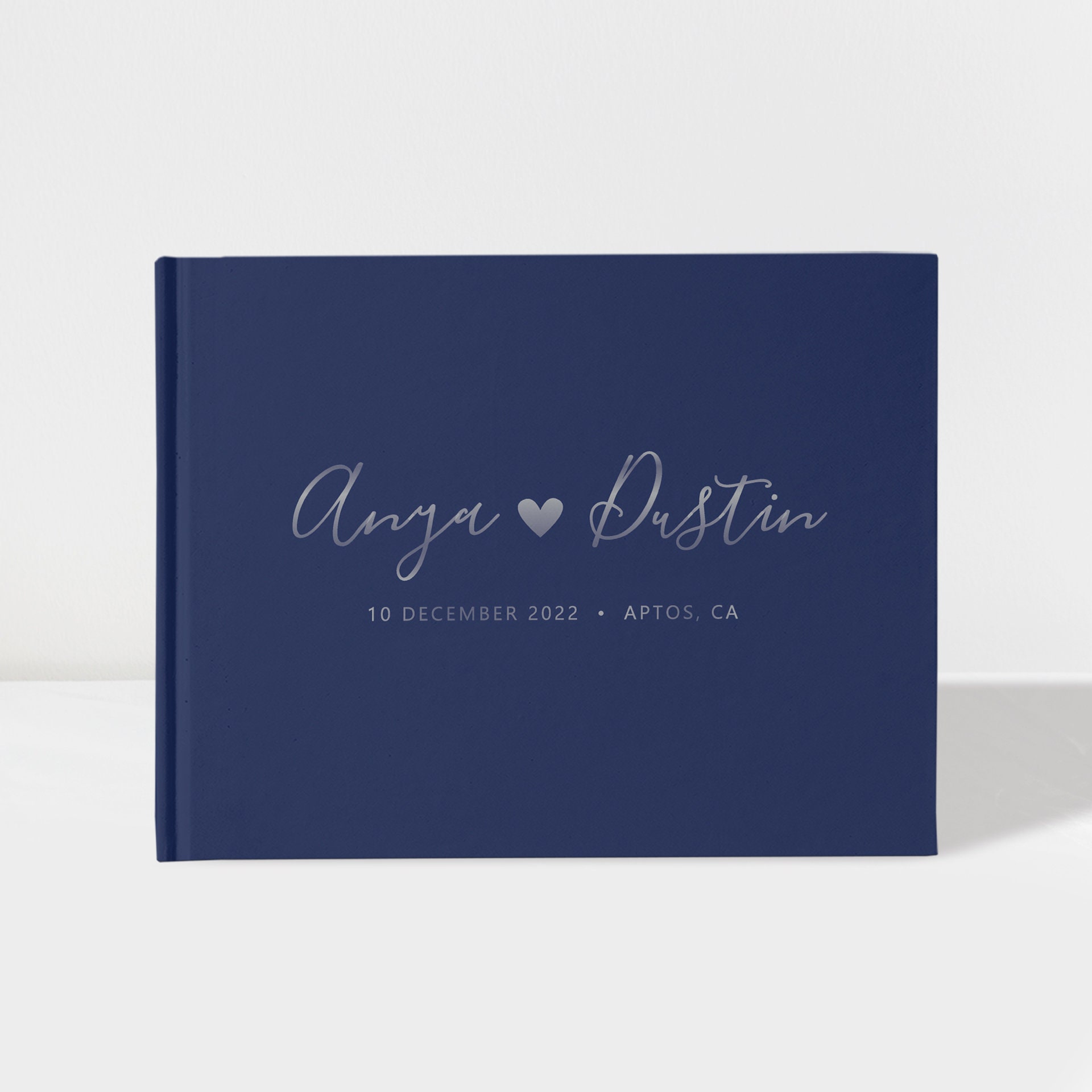 Wedding Guest Book Navy Blue Wedding Guestbook Navy Blue and Etsy