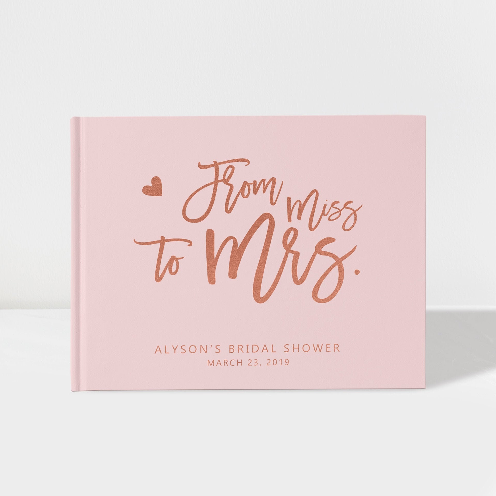 From Miss To Mrs Bridal Shower Guest Book Ideas Blush And Etsy