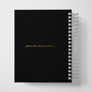 Wedding Planner Book Personalized From Miss to Mrs Black and Gold Color Choices Available 6 x 9 inches Design: P006 image 2