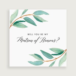 Bridal Party Cards Matron of Honor Proposal Matron of Honor Card Will You Be My Matron of Honour Card SKU: WYB002